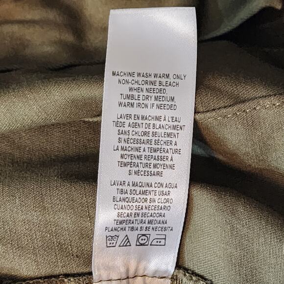 Frame Denim Mini Skirt 24 Women Army Olive Green Button Pockets Festival Stretch - Picture 5 of 6